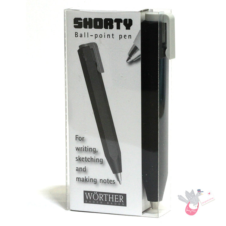 WORTHER Shorty Ballpoint Pen - Black/Grey