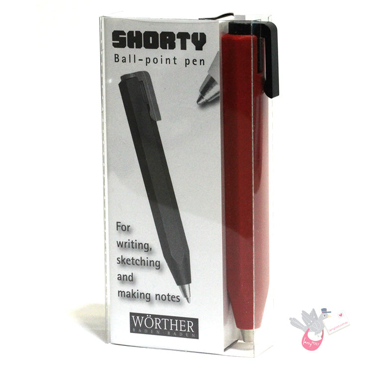WORTHER Shorty Ballpoint Pen - Red