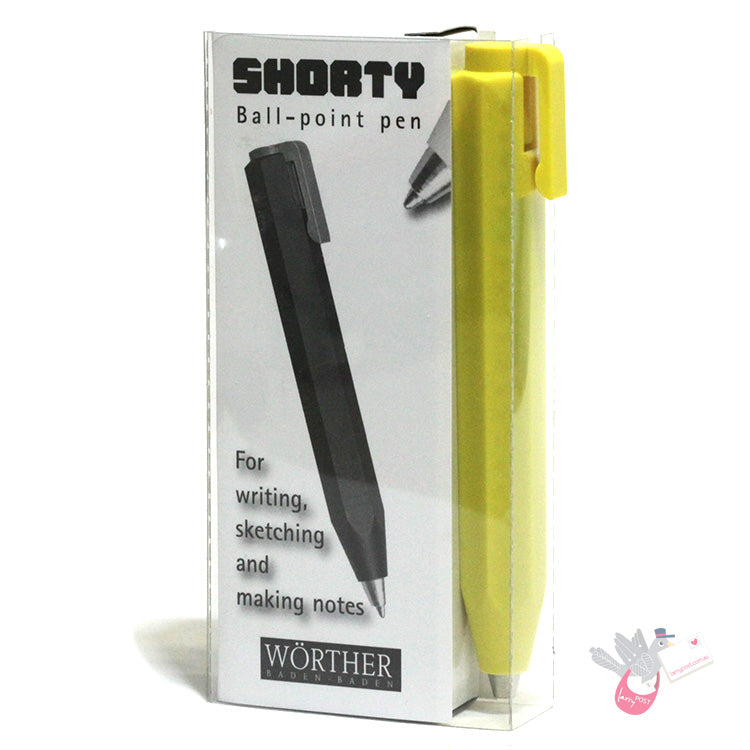 WORTHER Shorty Ballpoint Pen - Yellow