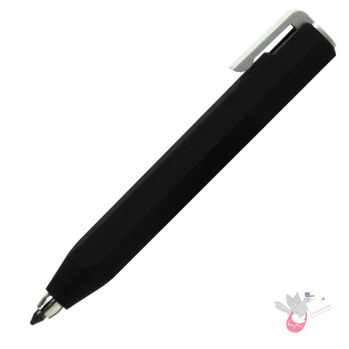 WORTHER Shorty Mechanical Pencil 3.15mm - Soft Grip - Black with Grey Clip