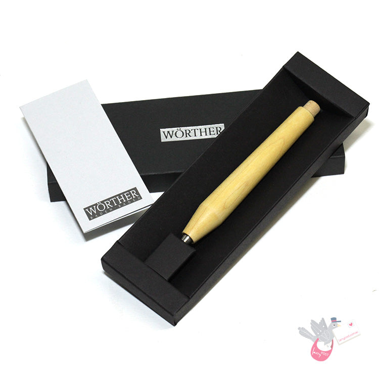 WORTHER Wood Round Mechanical Pencil 3.15mm - Maple