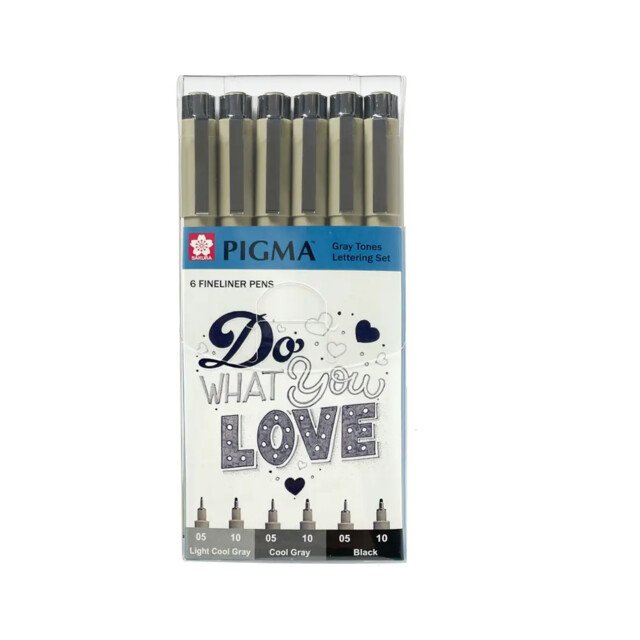 SAKURA Pigma Micron - Set 6 - Grey Tones