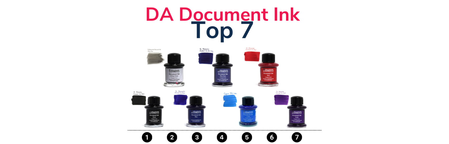De Atramentis inks (top 7 sellers)