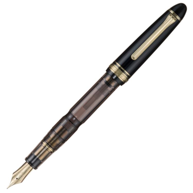 SAILOR 1911 Realo (18K gold nib) - Piston Filling - Demonstrator - Black