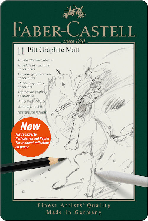 FABER-CASTELL Pitt Graphite Matt Pencils - Tin 11