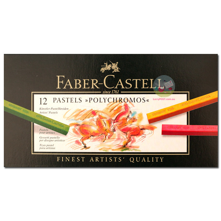 FABER-CASTELL Polychromos Pastel Blocks - Box of 12