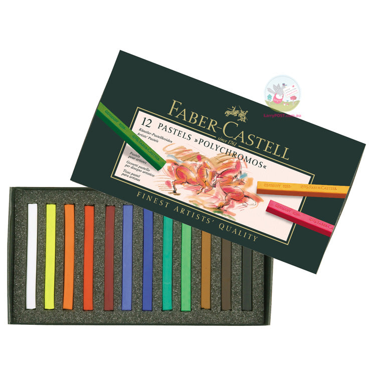 FABER-CASTELL Polychromos Pastel Blocks - Box of 12