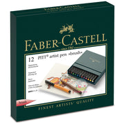 FABER-CASTELL PITT Artist Pen - Case Set - 12 Assorted Brushes