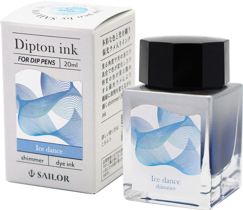 SAILOR Dipton Shimmer Dip Pen Ink - 20mL - Ice Dance