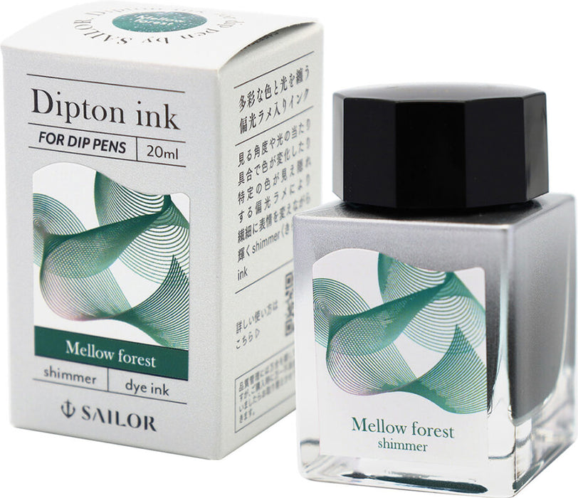 SAILOR Dipton Shimmer Dip Pen Ink - 20mL - Mellow Forest