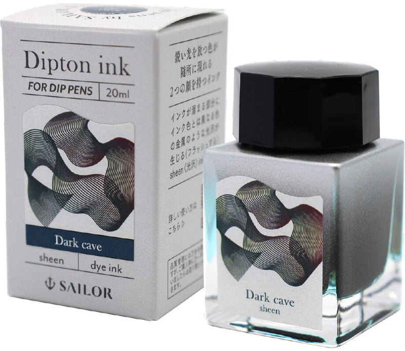 SAILOR Dipton Sheening Dip Pen Ink - 20mL - Dark Cave