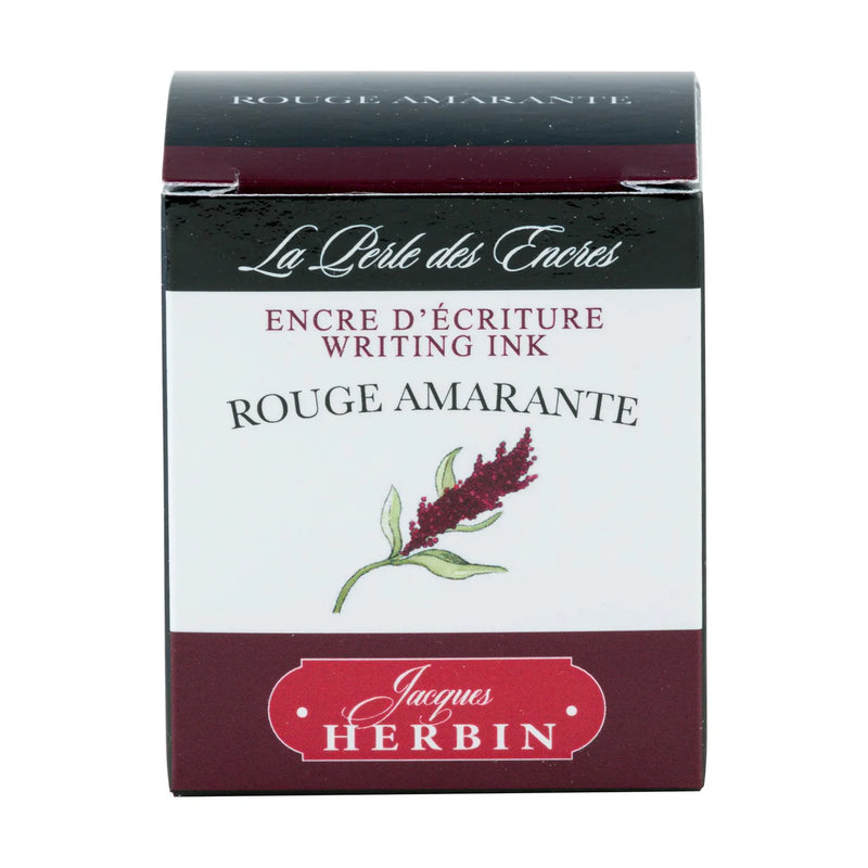 HERBIN "Jewel of Inks" Fountain Pen Ink - 30mL (with pen rest) - Rouge Amarante (Amaranth Red)