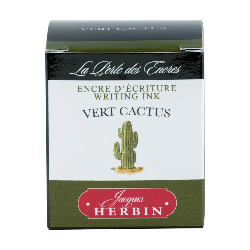 HERBIN "Jewel of Inks" Fountain Pen Ink - 30mL (with pen rest) - Vert Cactus (Cactus Green) (Copy)