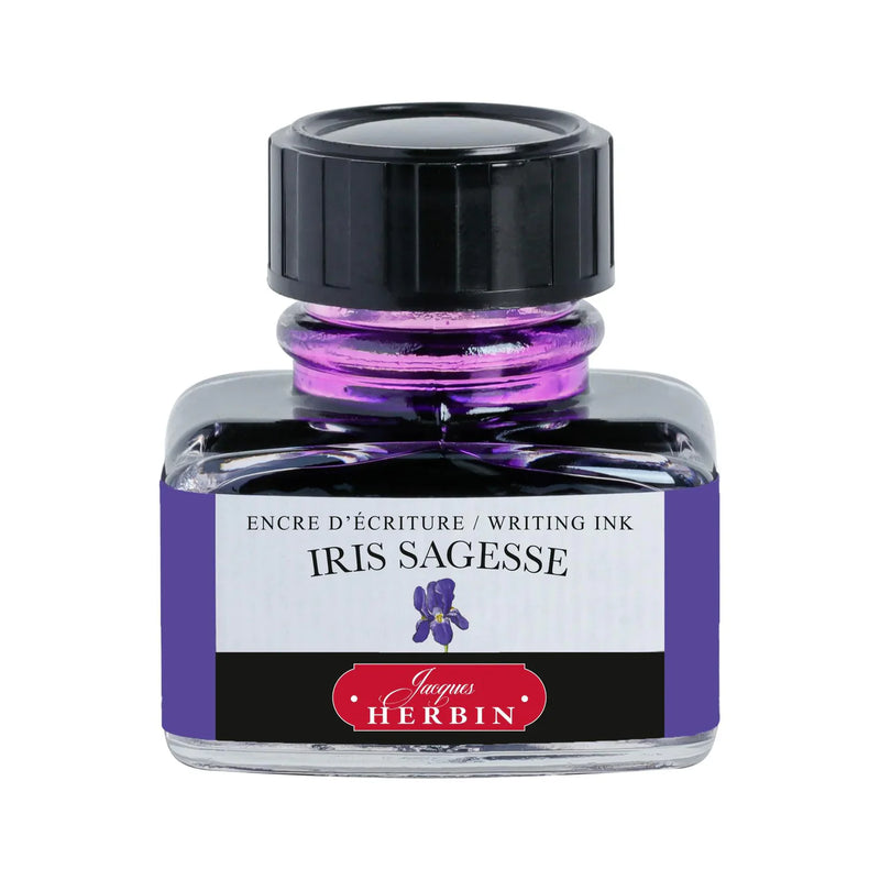 HERBIN "Jewel of Inks" Fountain Pen Ink - 30mL (with pen rest) - Iris Sagesse (Iris Wisdom)