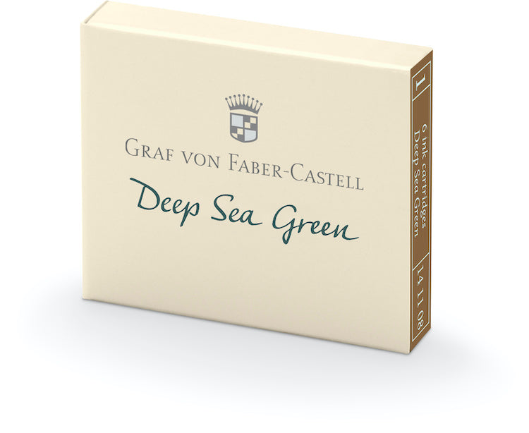 GRAF VON FABER-CASTELL Ink Cartridges - 6 Pack - Olive Green