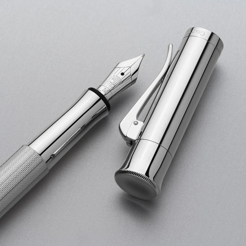 GRAF VON FABER-CASTELL Guilloche Rhodinert Fountain Pen (18K nib & converter)