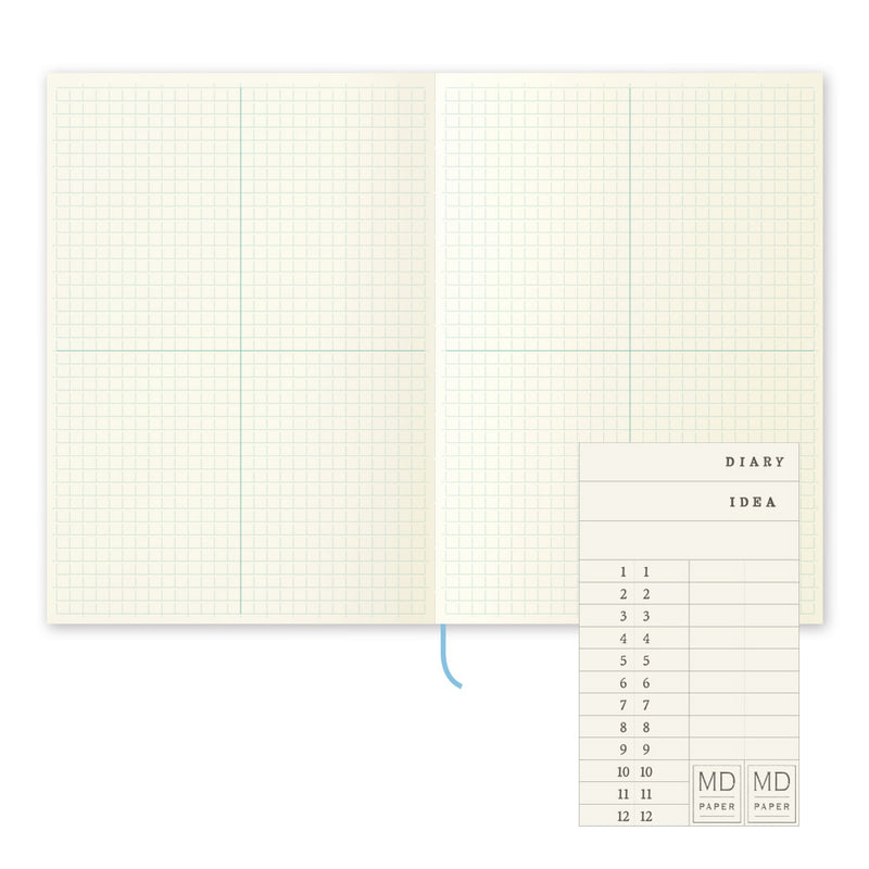 MIDORI - Notebook Journal - 192 Pages - Grid/Squared Block - A5