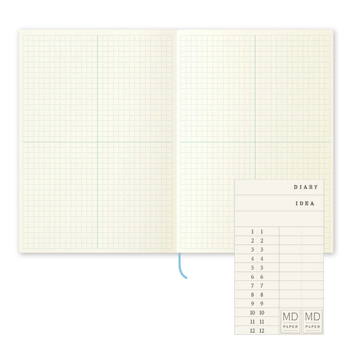 MIDORI - Notebook Journal - 192 Pages - Grid/Squared Block - A5