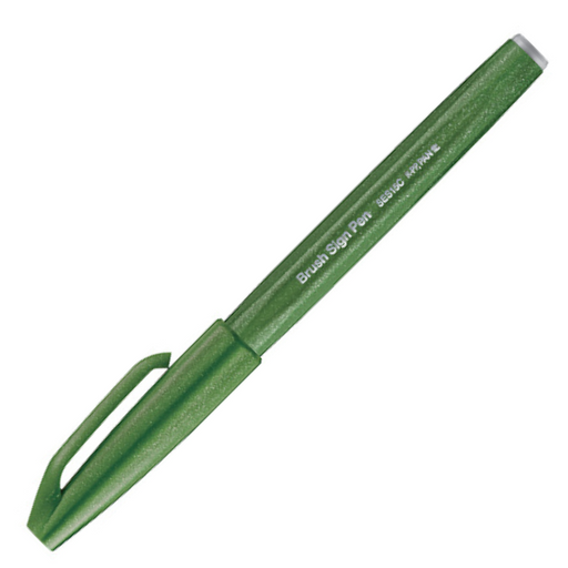 PENTEL Brush Sign Pen - Olive Green