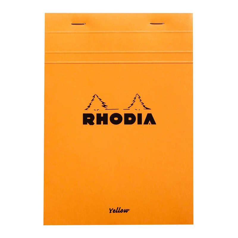 RHODIA No. 16 Top-Stapled Legal Pad (Yellow Paper) - Orange - A5 - Grid