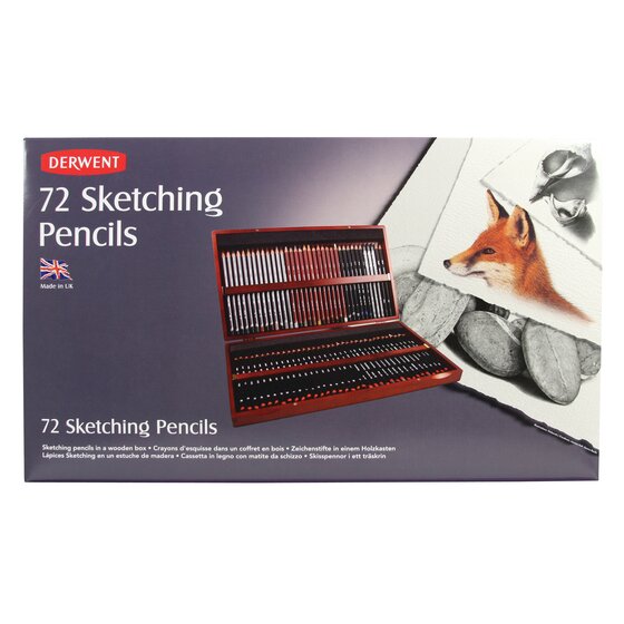 DERWENT Sketching Wooden Box 72