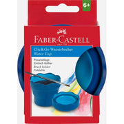 FABER-CASTELL Clic & Go - Foldable Water Pot - Blue