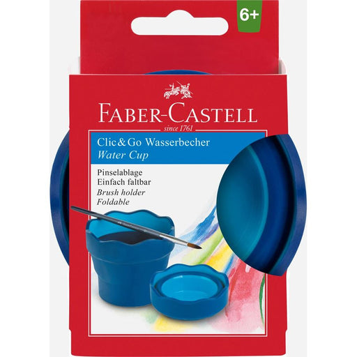 FABER-CASTELL Clic & Go - Foldable Water Pot - Blue