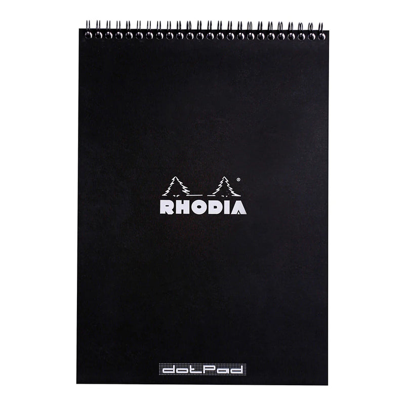 RHODIA No. 18 Wirebound Pad - Black - A4 - Dotted