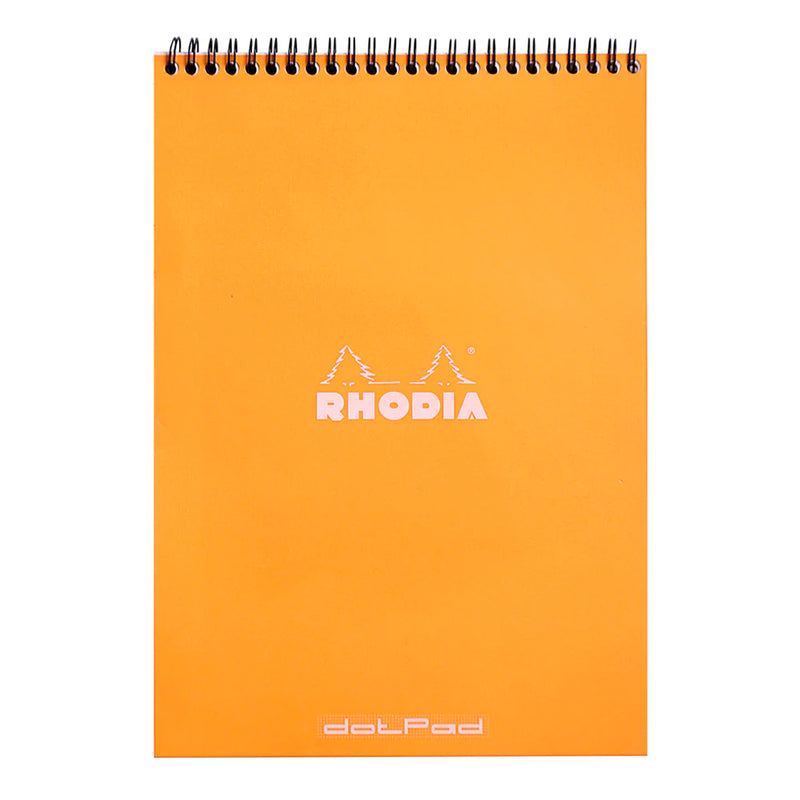RHODIA No. 18 Wirebound Pad - Orange - A4 - Dotted