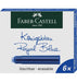 FABER-CASTELL Fountain Pen Ink Cartridge - Pack of 6 - Blue