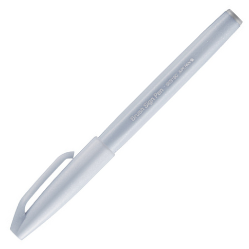 PENTEL Brush Sign Pen - Light Grey