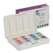 WHITE NIGHTS Artists' Watercolours Set - 12 Full Pans & Plastic Palette - Pastel Colours