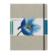 HAND-BOOK JOURNAL CO - Travelogue Series - Watercolour Journal (300gsm) - Grand Portrait (10.5 x 8.25" / 27 x 21cm) - Grey Linen