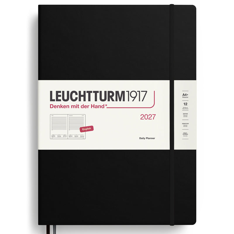 2027 LEUCHTTURM1917 Daily Diary Planner - Hard Cover - Master (A4) - Black
