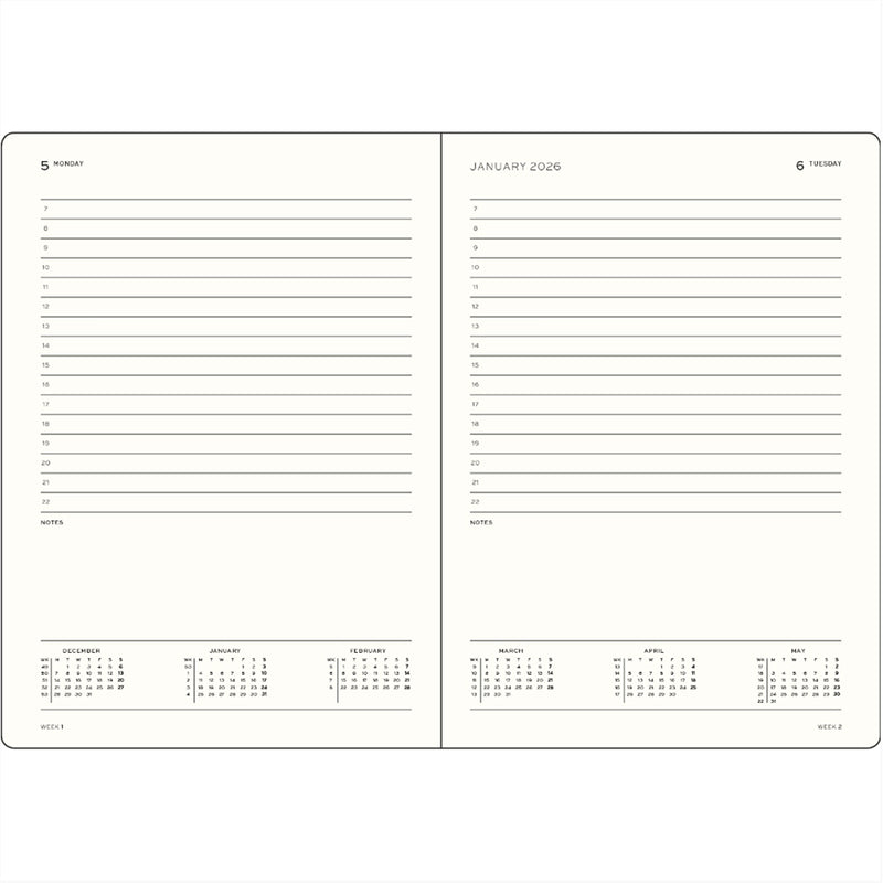 2027 LEUCHTTURM1917 Daily Diary Planner - Hard Cover - Medium (A5)