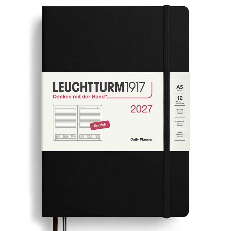 2027 LEUCHTTURM1917 Daily Diary Planner - Hard Cover - Medium (A5)