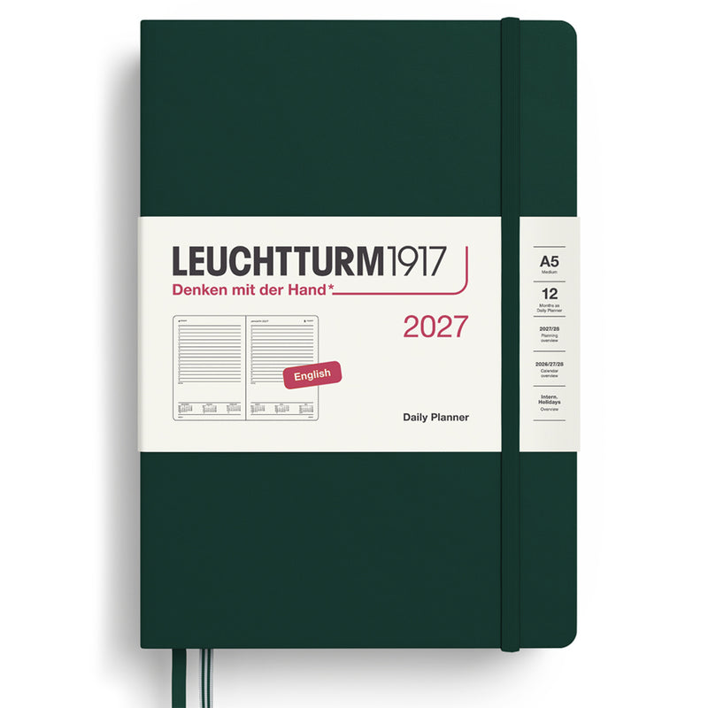 2027 LEUCHTTURM1917 Daily Diary Planner - Hard Cover - Medium (A5)