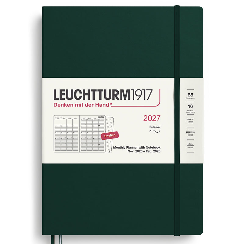 2027 LEUCHTTURM1917 Monthly Planner with Dotted Notebook - Soft Cover - Composition (B5)