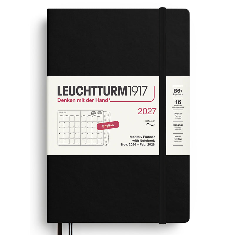 2027 LEUCHTTURM1917 Monthly Planner with Dotted Notebook - Soft Cover - Paperback (B6+)