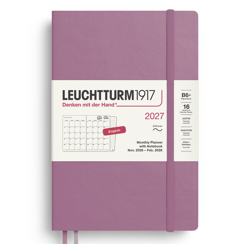 2027 LEUCHTTURM1917 Monthly Planner with Dotted Notebook - Soft Cover - Paperback (B6+)