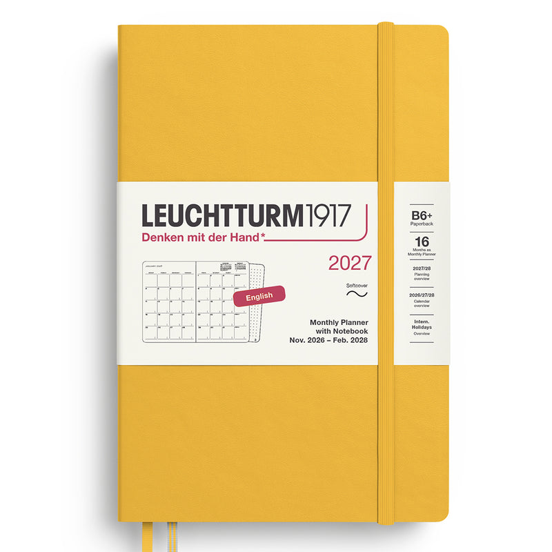 2027 LEUCHTTURM1917 Monthly Planner with Dotted Notebook - Soft Cover - Paperback (B6+)