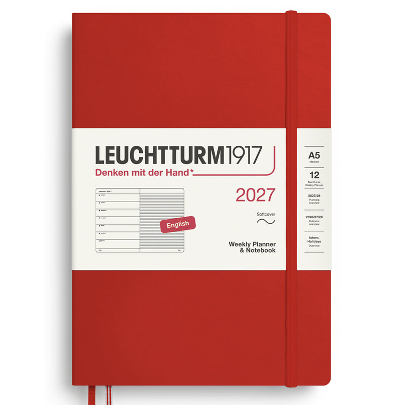 2027 LEUCHTTURM1917 Weekly Planner and Notebook - Soft Cover - Medium (A5)