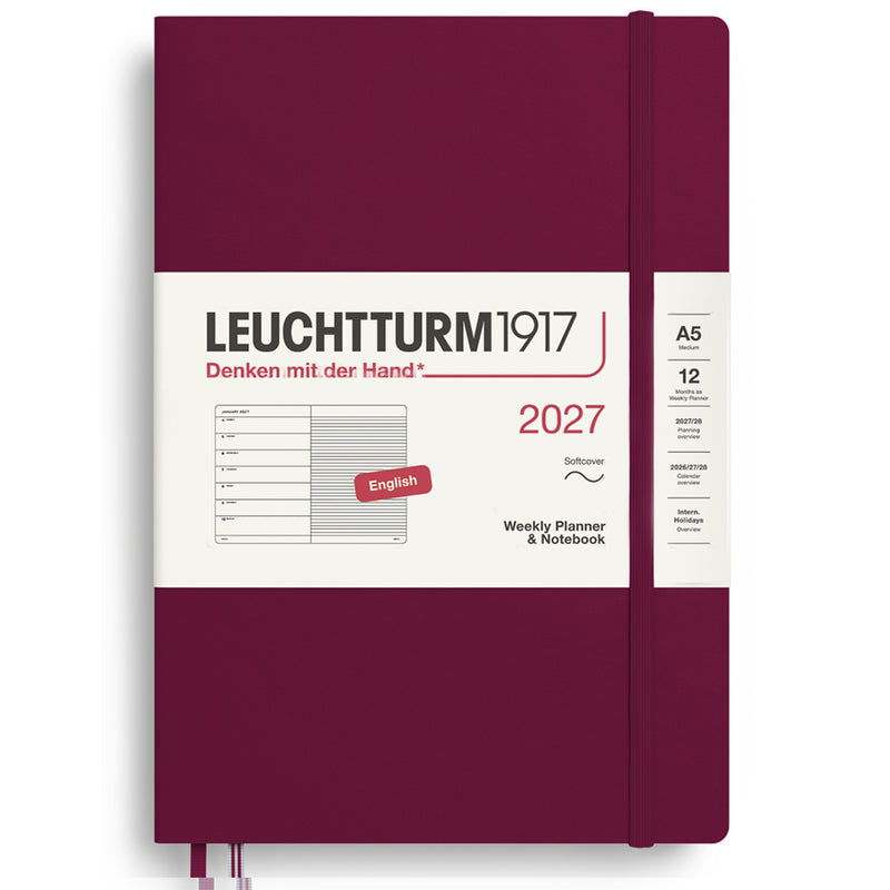 2027 LEUCHTTURM1917 Weekly Planner and Notebook - Soft Cover - Medium (A5)