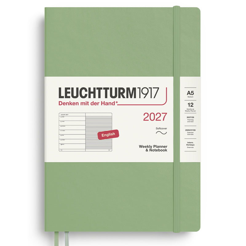 2027 LEUCHTTURM1917 Weekly Planner and Notebook - Soft Cover - Medium (A5)