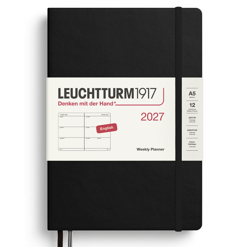 2027 LEUCHTTURM1917 Weekly Horizontal Diary Planner - Hard Cover - Medium (A5)