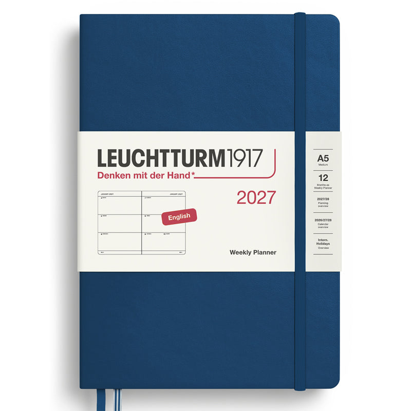 2027 LEUCHTTURM1917 Weekly Horizontal Diary Planner - Hard Cover - Medium (A5)