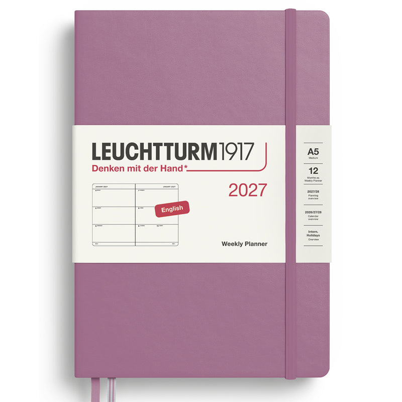 2027 LEUCHTTURM1917 Weekly Horizontal Diary Planner - Hard Cover - Medium (A5)