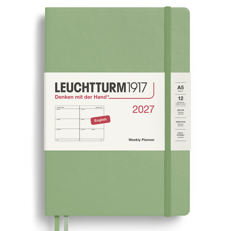 2027 LEUCHTTURM1917 Weekly Horizontal Diary Planner - Hard Cover - Medium (A5)