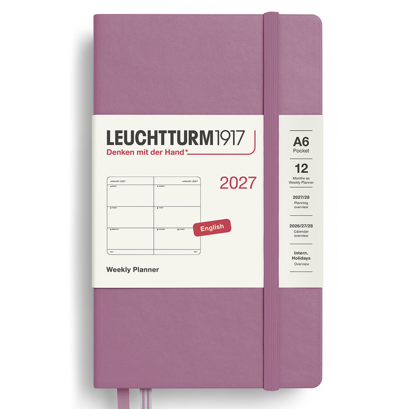 2027 LEUCHTTURM1917 Weekly Horizontal Diary Planner - Hard Cover - Pocket (A6)