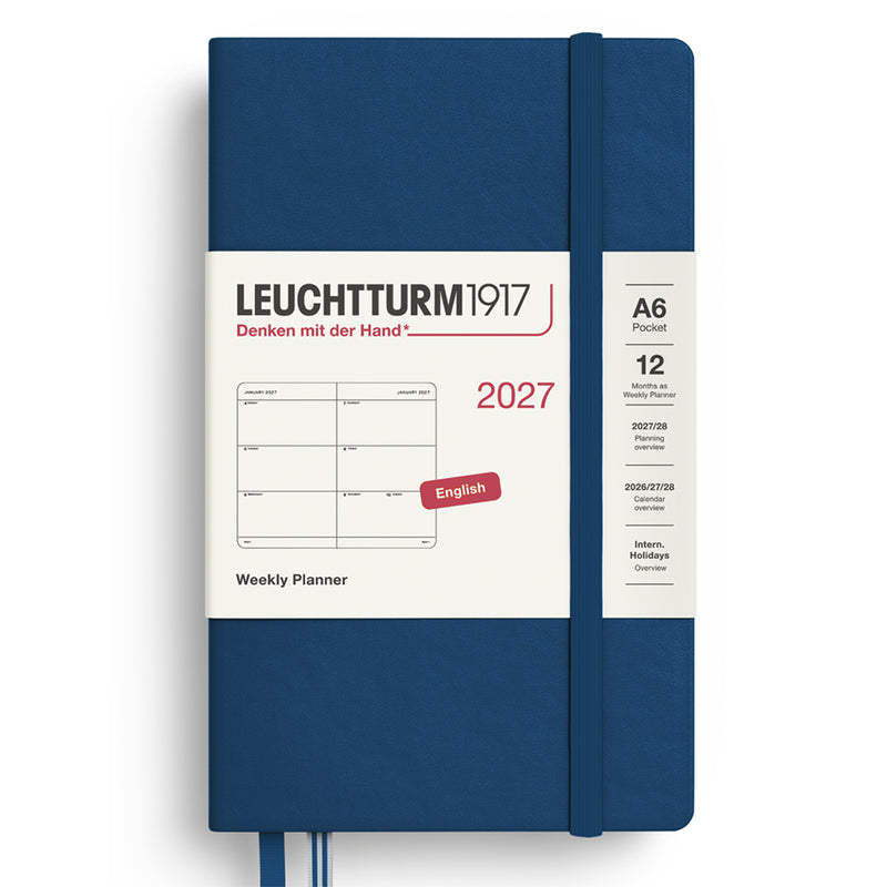 2027 LEUCHTTURM1917 Weekly Horizontal Diary Planner - Hard Cover - Pocket (A6)